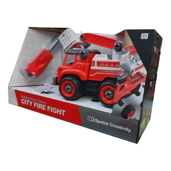 AUTO DE RESCATE ROJO C/SONIDO Y DEST. DIY.